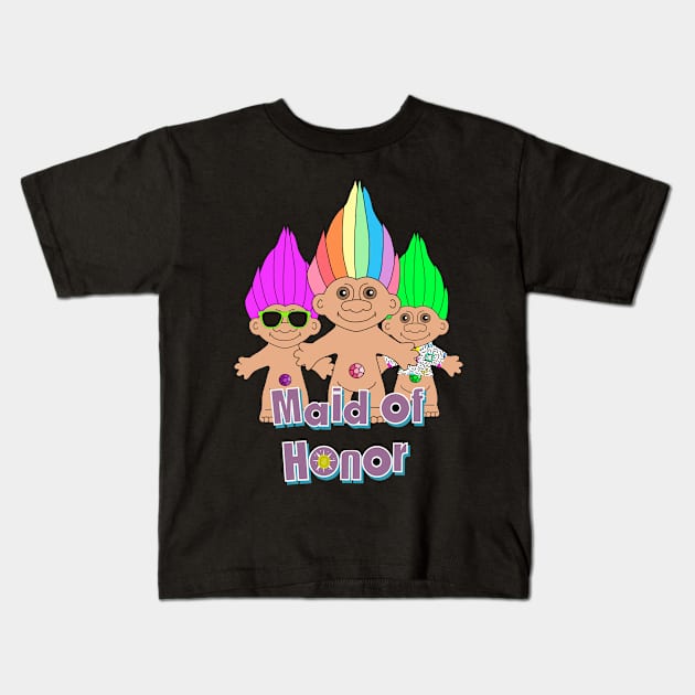 Maid troll of honor Kids T-Shirt by IntergalacticFlamingo